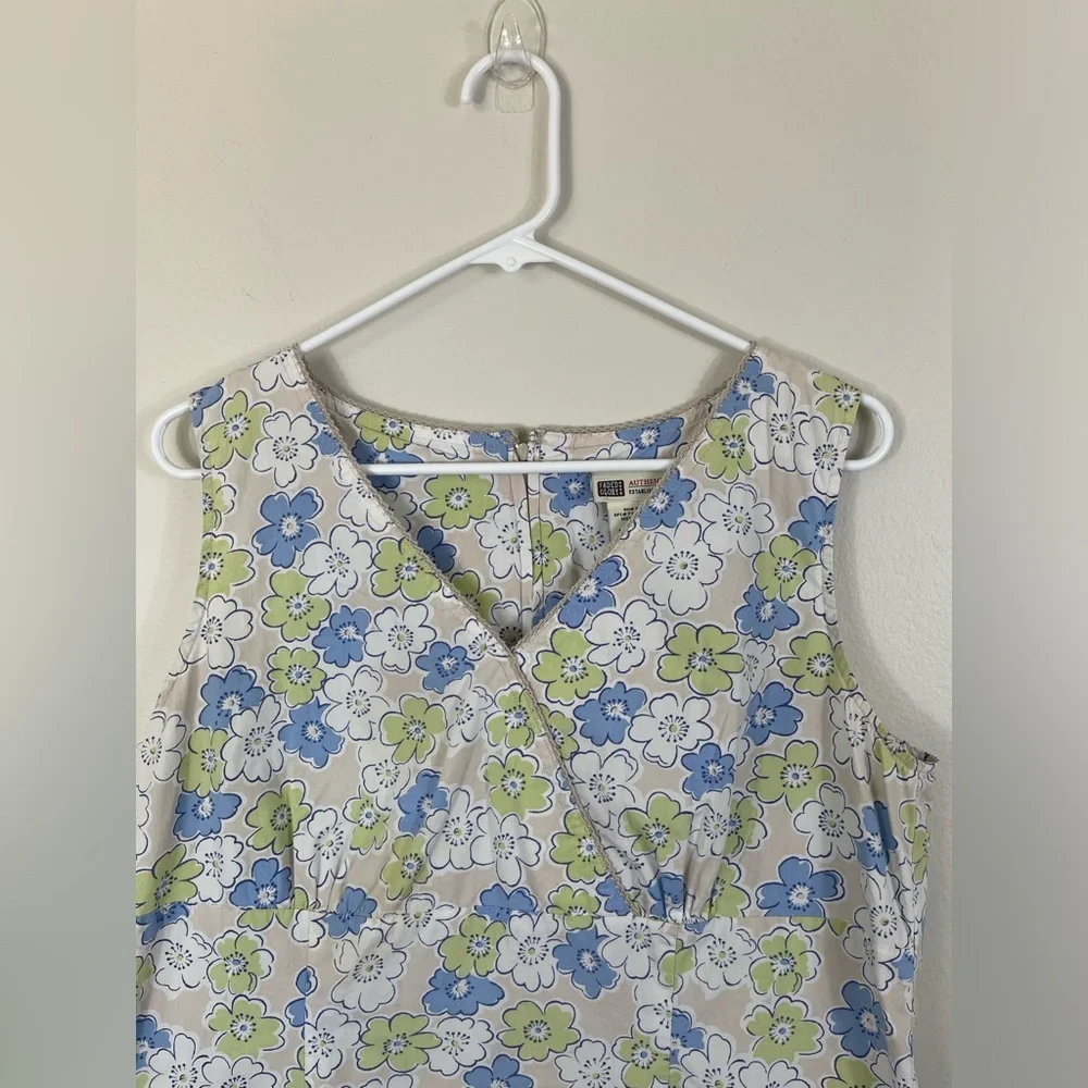 Faded Glory Authentic 1972 Vintage Floral Sleeveless Dress Cotton Size 14 - Picture 6 of 14